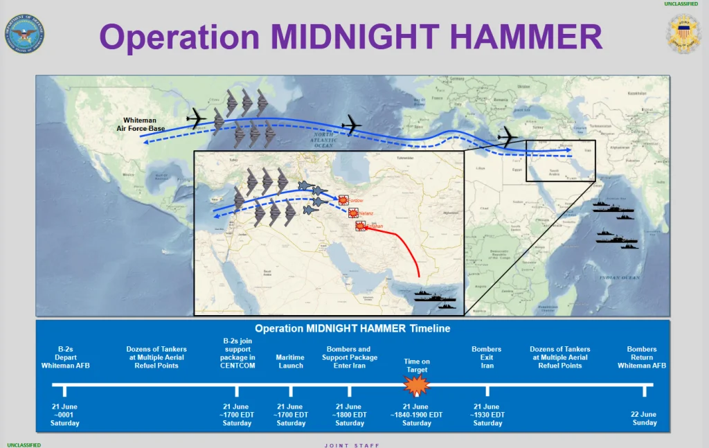 Operazione Midnight Hammer: come gli Stati Uniti hanno colpito a sorpresa l’Iran - brigatafolgore.net